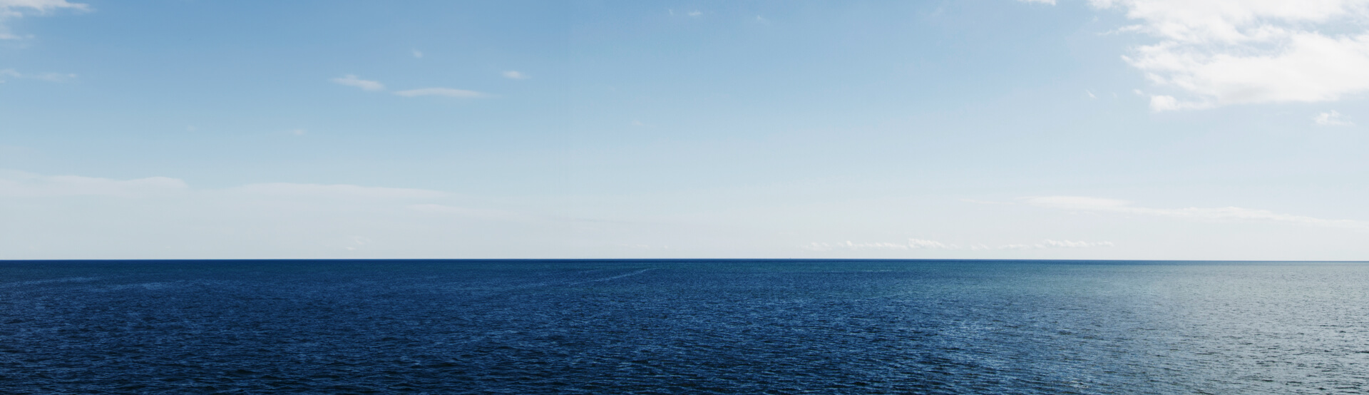 The ocean, and the sky on the horizon