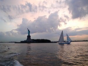 sailing liberty statue