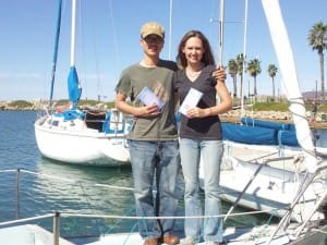 New sailors pose with their ASA 101 certificates in Santa Barbara, CA