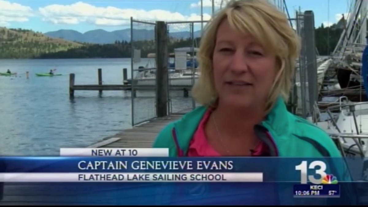 KECI (NBC 13) with Genevieve Evans from Flathead Lake Sailing School in Dayton, Montana