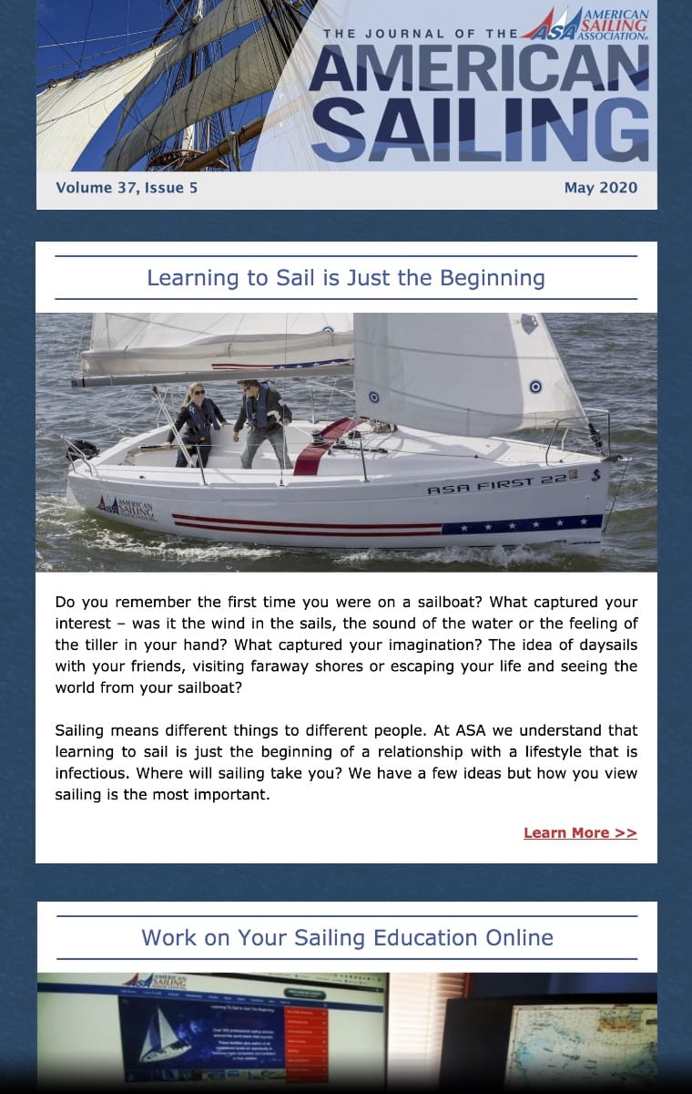 asa sailing courses online