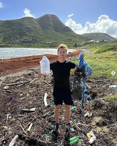 Roman Manning witnesses plastic pollution in the Caribbean first-hand.