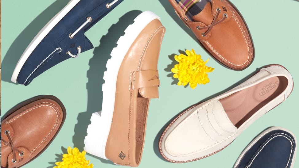 An array of women's Sperry Topsider shoes