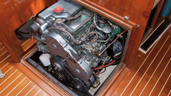 diesel engine on a sailing yacht